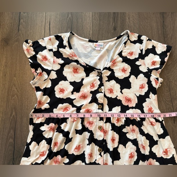 LuLaRoe Heidi Babydoll Floral Print Size Small - Picture 2 of 8